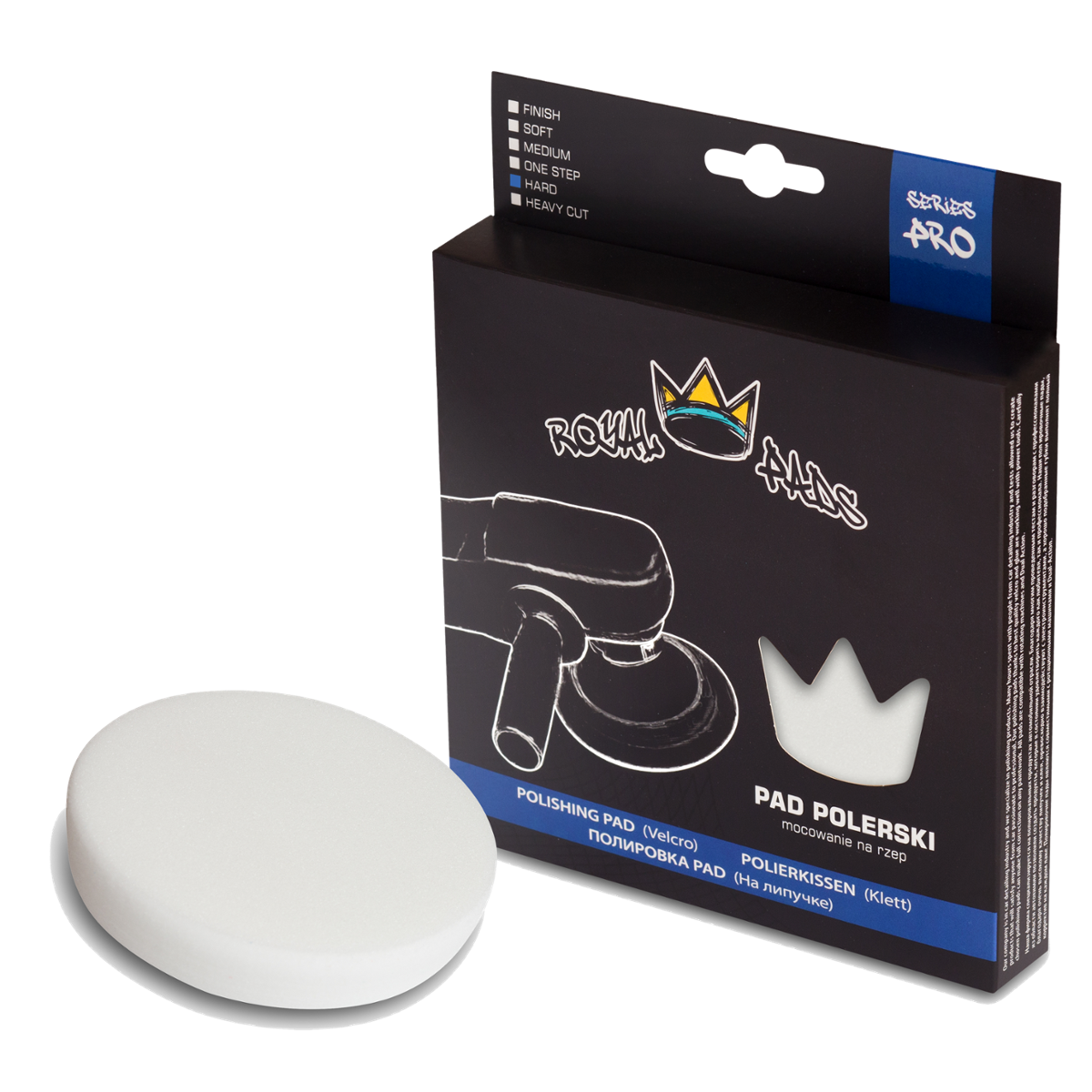 ROYAL PADS Pro Hard Pad Polishing 80mm Pad Biały Twardy