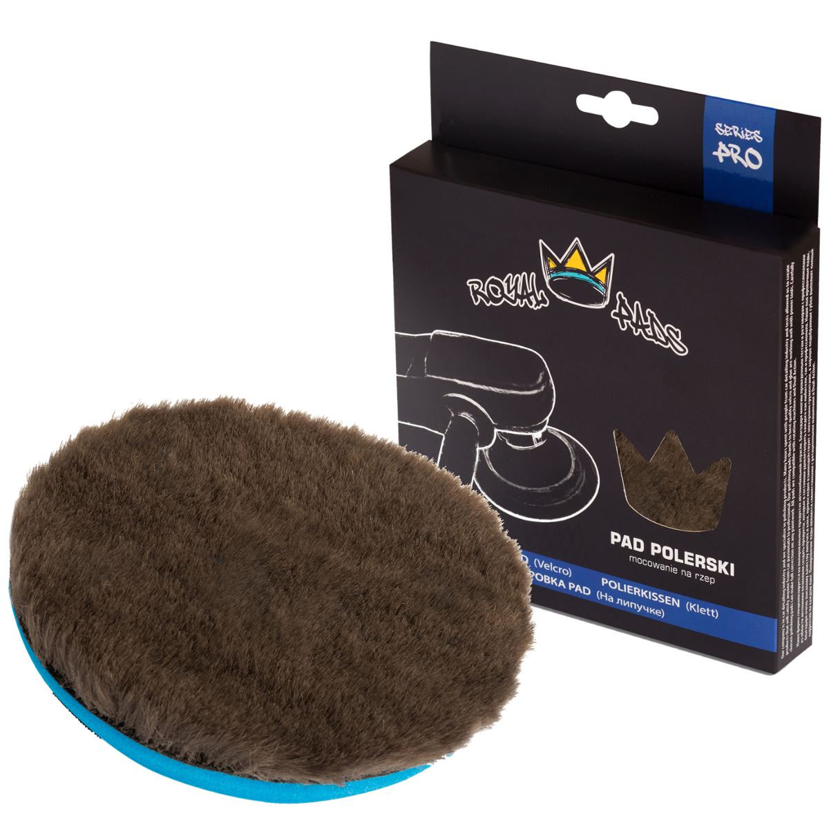 ROYAL PADS Synthetic WoolCut 160mm Pad z Futrem Syntetycznym i Twardą Przekładką Piankową