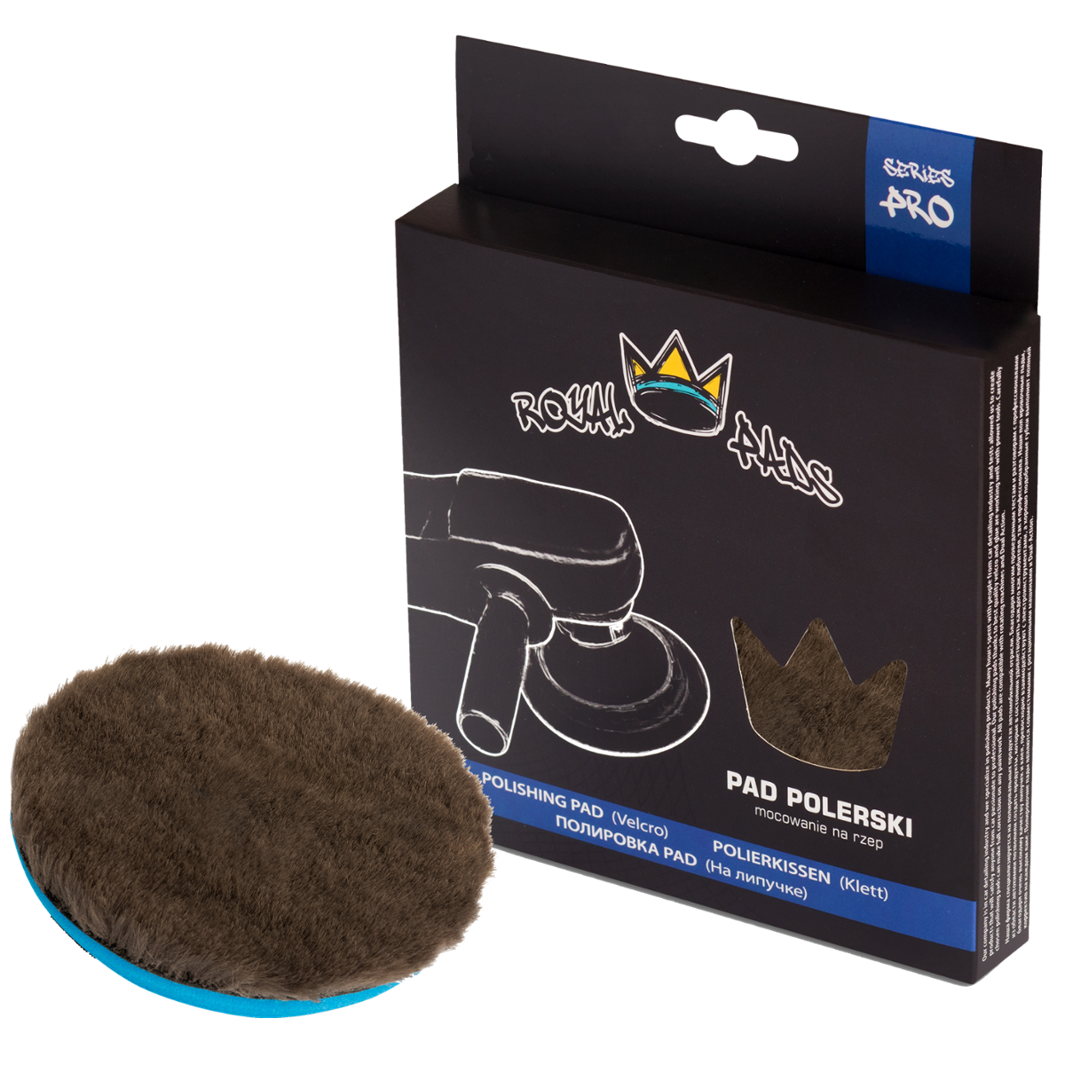 ROYAL PADS Synthetic WoolCut 80mm Pad z Futrem Syntetycznym i Twardą Przekładką Piankową