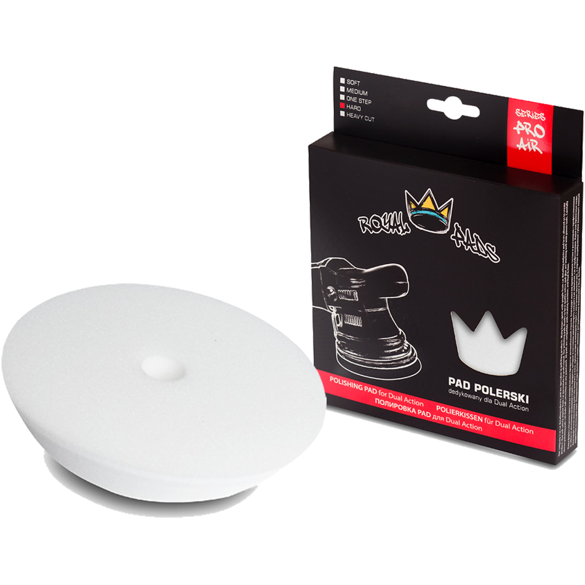 ROYAL PADS Air Hard Pad for DA 150mm Pad Biały Twardy