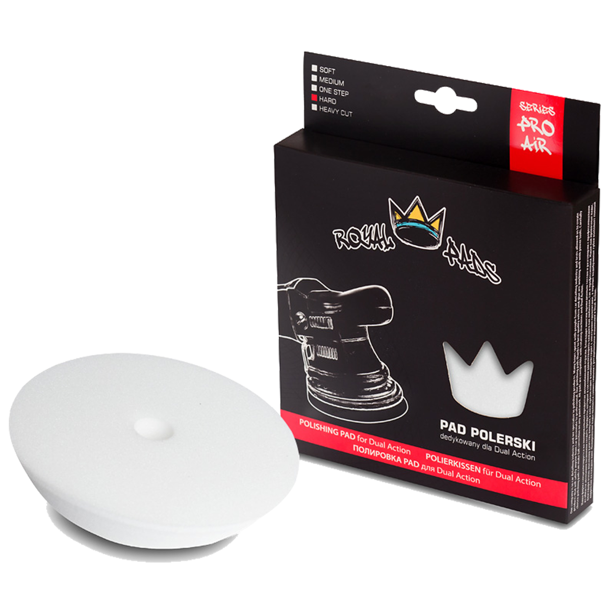 ROYAL PADS Air Hard Pad for DA 130mm Pad Biały Twardy