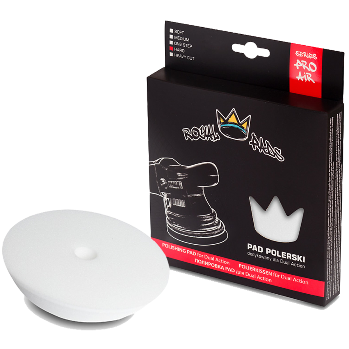 ROYAL PADS Air Medium Pad for DA 150mm Pad Żółty Średnio Twardy