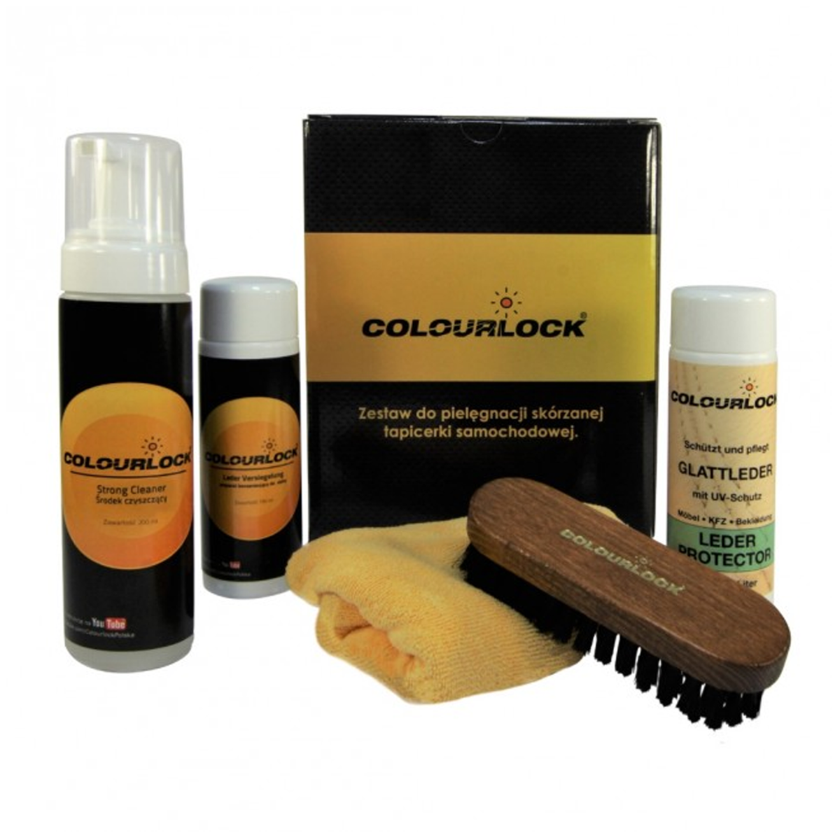 COLOURLOCK Zestaw Soft + PROTECTOR Zestaw do Czyszczenia Skóry z Mleczkiem Pielęgnującym