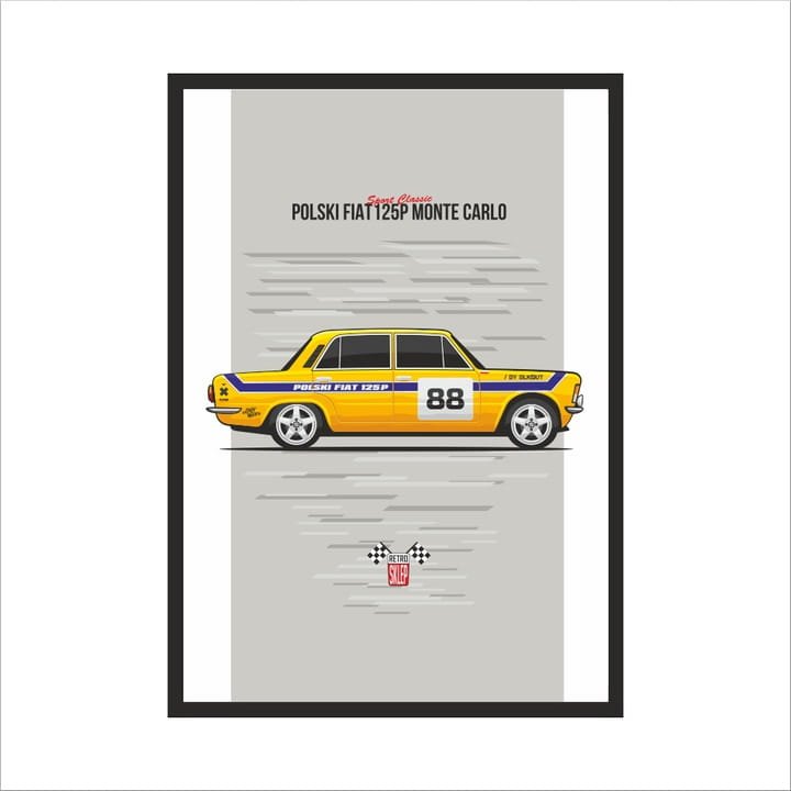 Obraz na ścianę SPORT CLASSIC FIAT 125p ramka