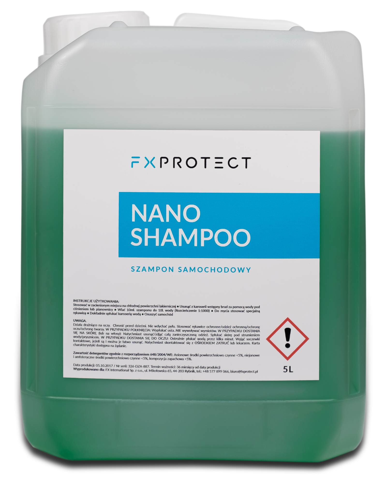 FX PROTECT Nano Shampoo 5L - Szampon do pielęgnacji powłok ceramicznych
