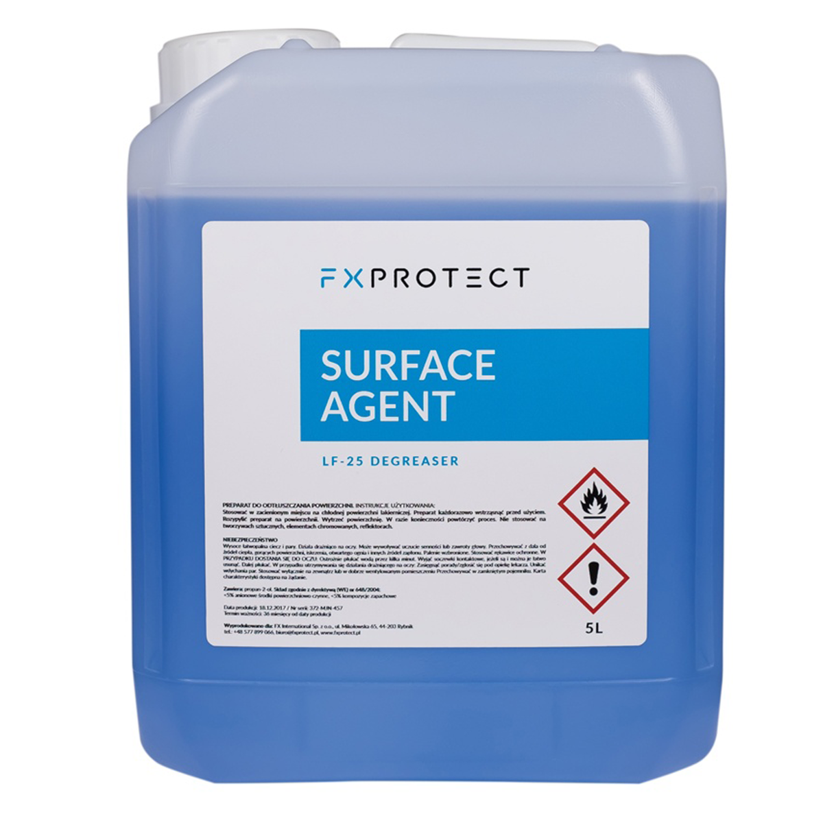 FX PROTECT Surface Agent 5L - Preparat Inspekcyjny do Odtłuszczania Lakieru