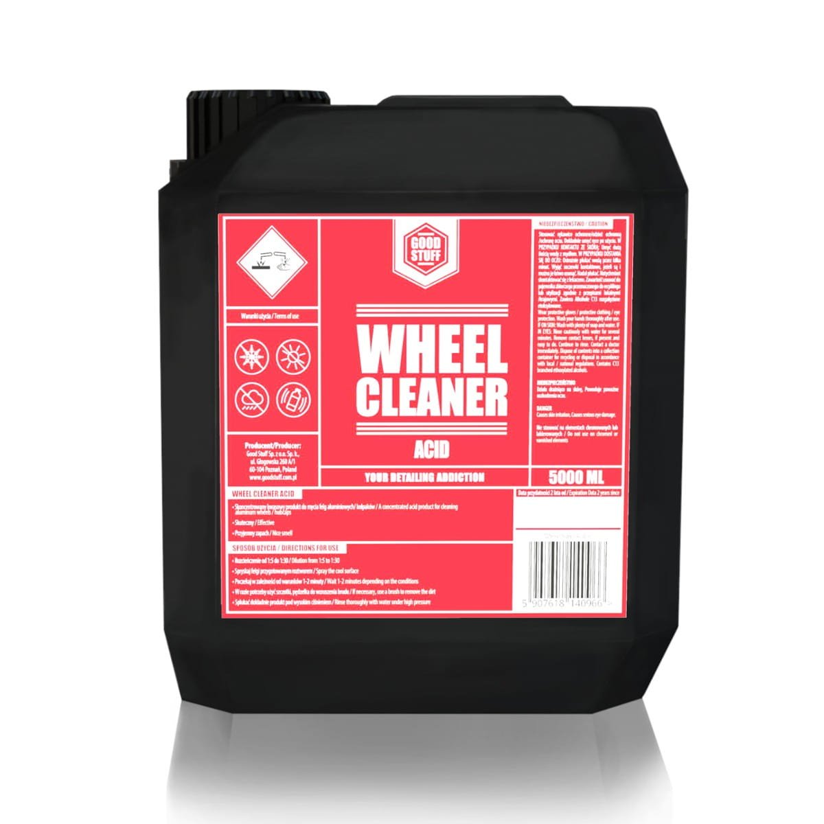 GOOD STUFF Wheel Cleaner Acid 5L - Kwasowy Preparat do Czyszczenia Felg
