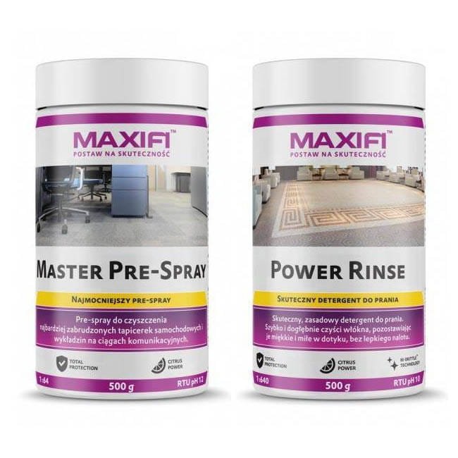 MAXIFI POWER RINSE 500G + MAXIFI MASTER PRE SPRAY 500G - Zestaw