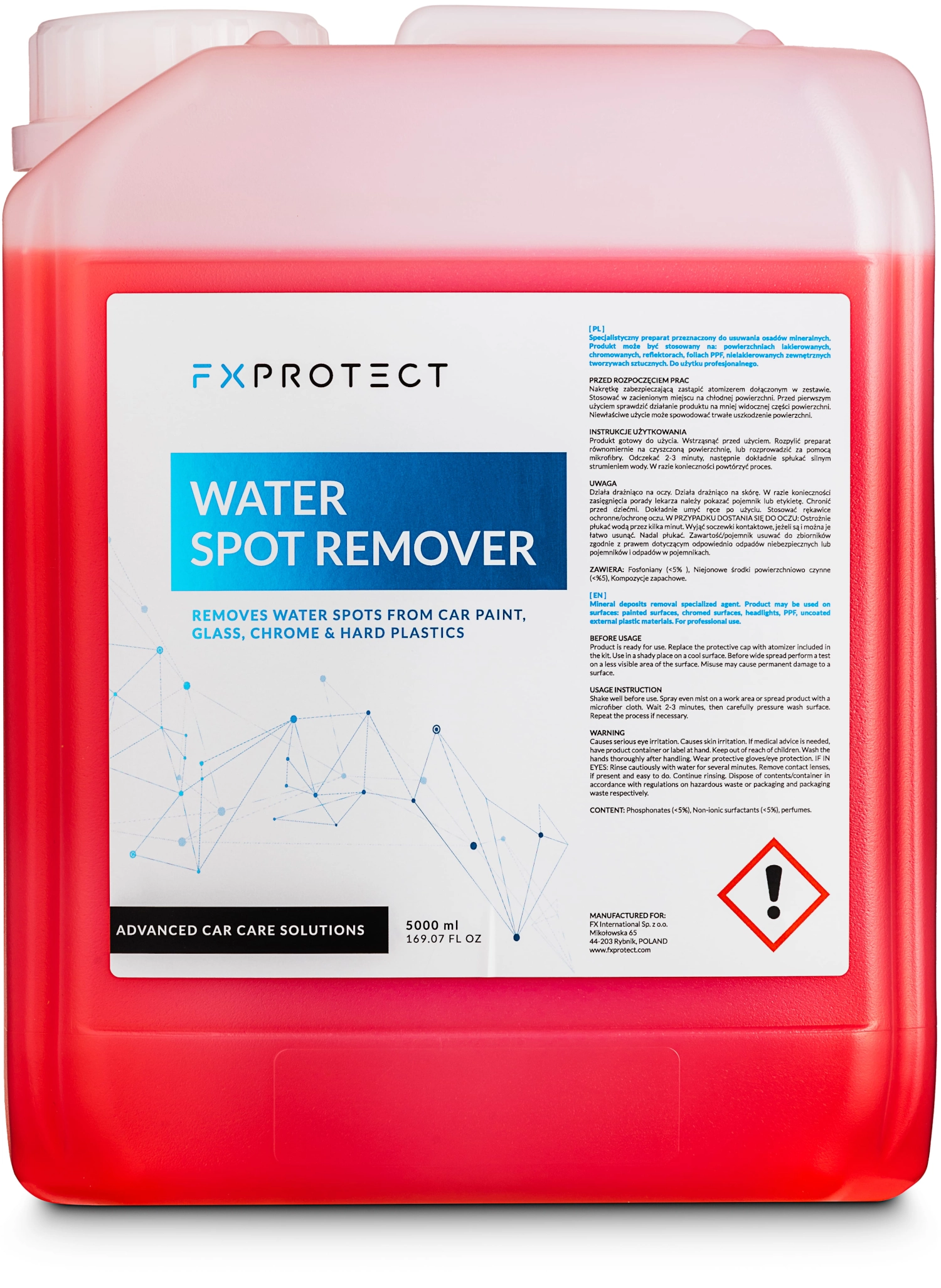 FX PROTECT Water Spot Remover 5L - Do usuwania osadów mineralnych