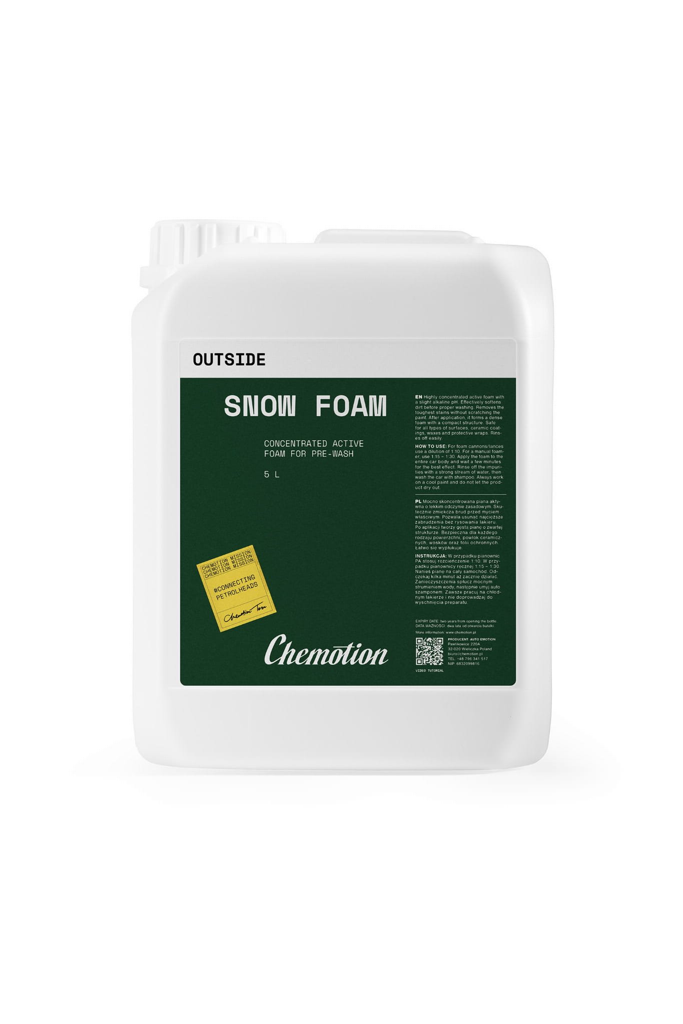CHEMOTION Snow Foam 5L - piana aktywna do wstępnego mycia samochodu